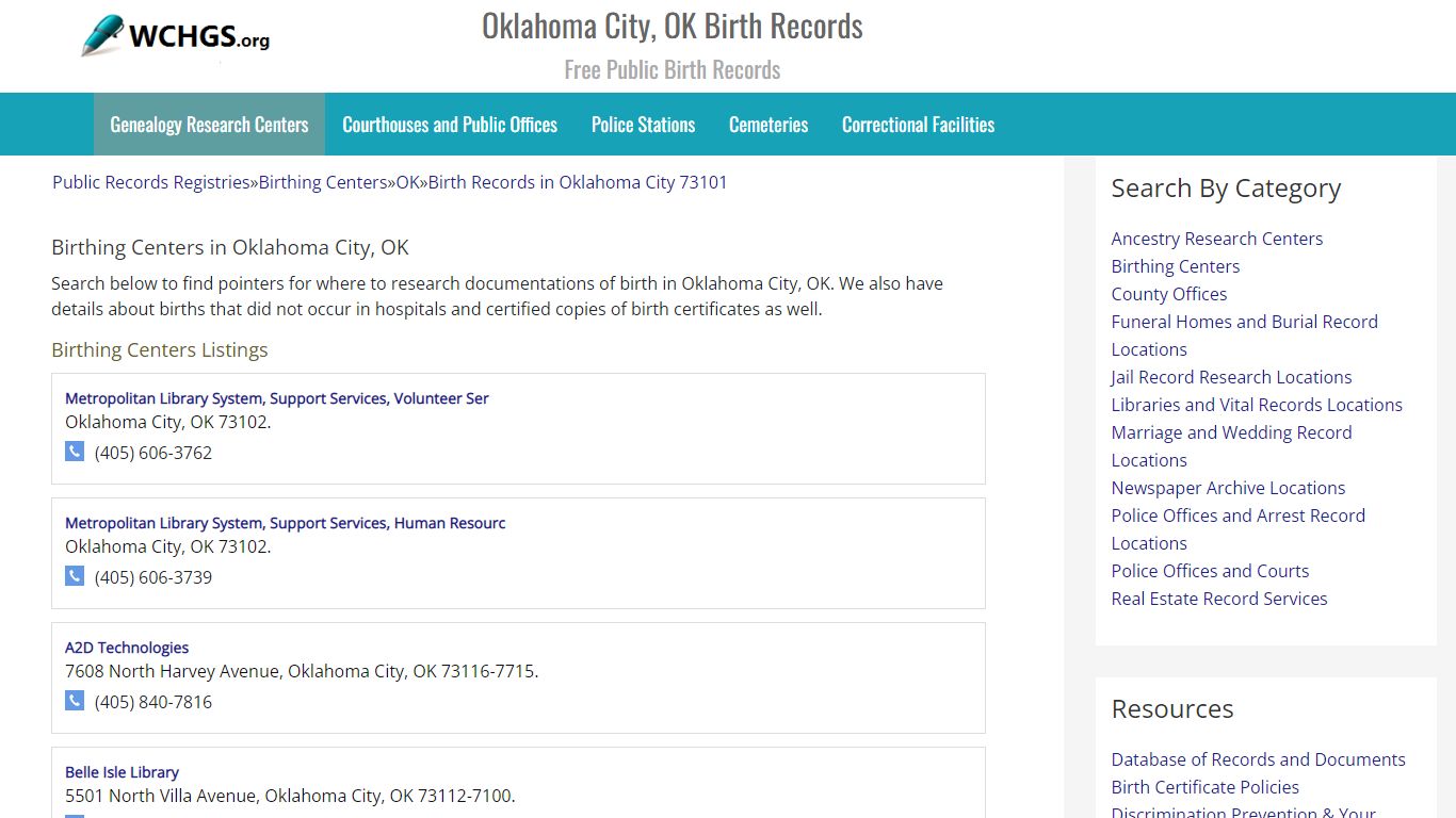 Oklahoma City, OK Birth Records - Free Public Birth Records